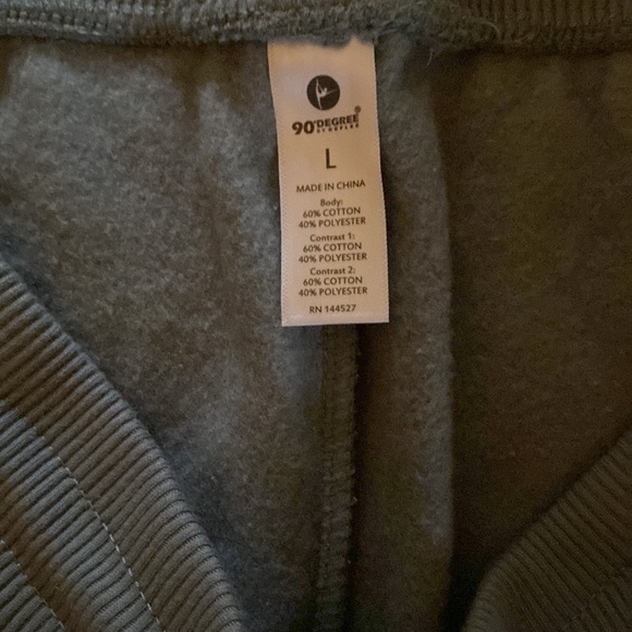 90 Degree By Reflex Blossom Olive Women's Sweat Pants Size Large NWT - Picture 3 of 5